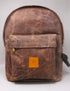 Rugged Rank Genuine Leather Tan Brown Backpack